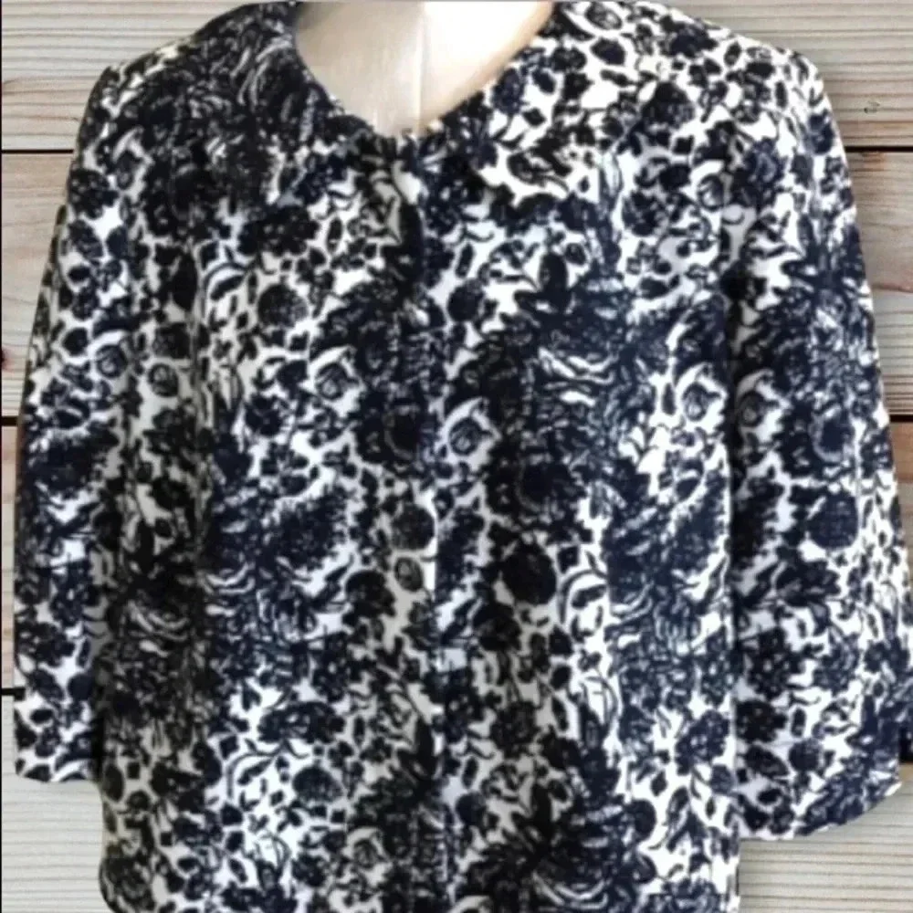 Talbots Floral Print Cropped Jacket - Picture 2 of 9